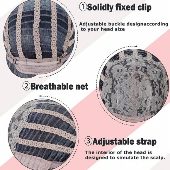 Wig Color Grey Synthetic Heat Resistant - Picture 3 of 3